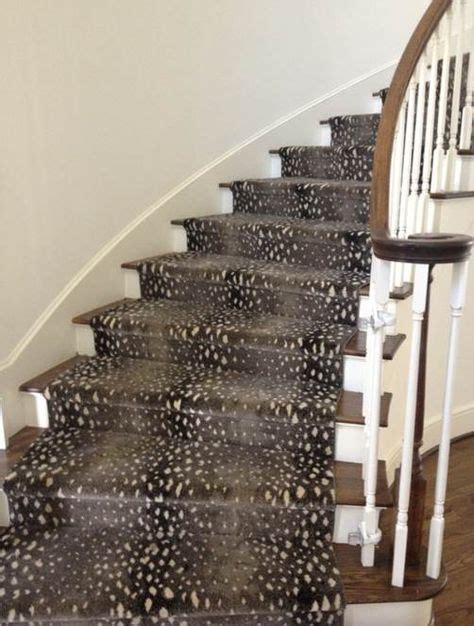 A stair carpet runner may be amazing focal in hallways or inside a foyer, incorporating more feel to the space. Antelope stairs runner 20+ Ideas | Animal print stair runner, Stair runner, Stair runner carpet