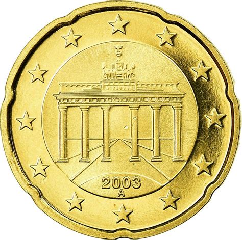 20 Euro Cent Germany Federal Republic 2002 2007 Km 211