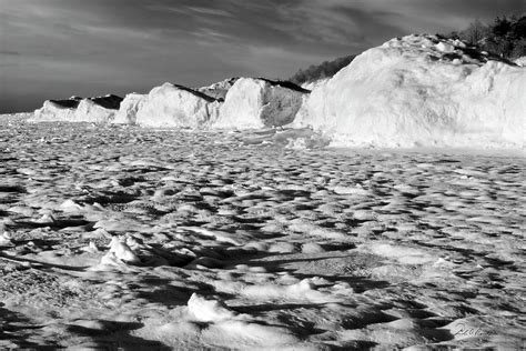 Standing On Lake Michigan Ice Photograph By Frederic A Reinecke