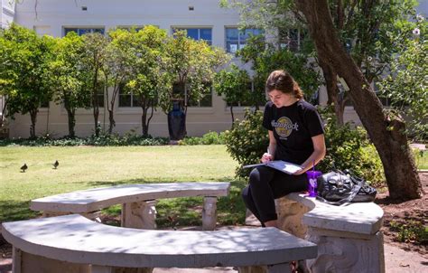 An Asu Student Spends Quiet Time In The Secret Garden Photo By Charlie