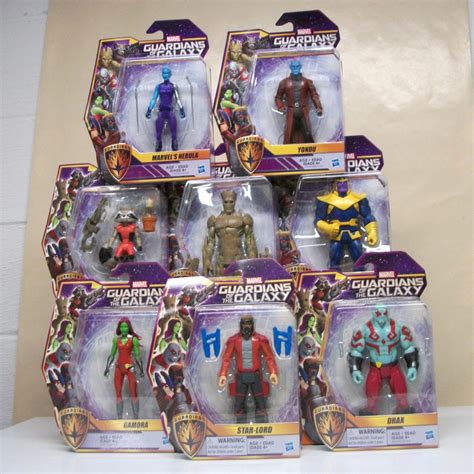 Gotg 5 Figures Complete Set Of 8 Team Lot Marvel Guardians Of The