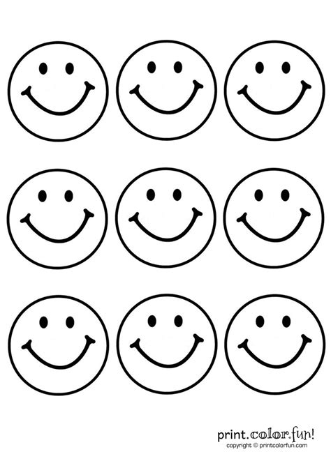 Free Printable Smiley Face Coloring Pages Dillontegaines