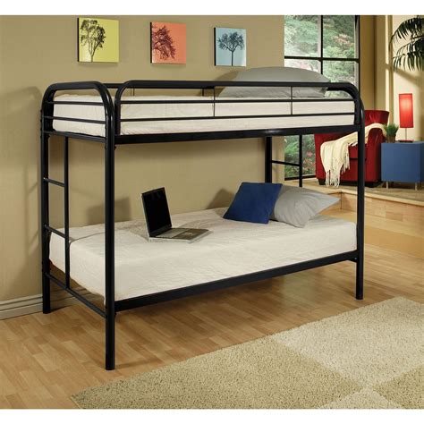 Acme Eclipse Twin Over Twin Metal Bunk Bed Black