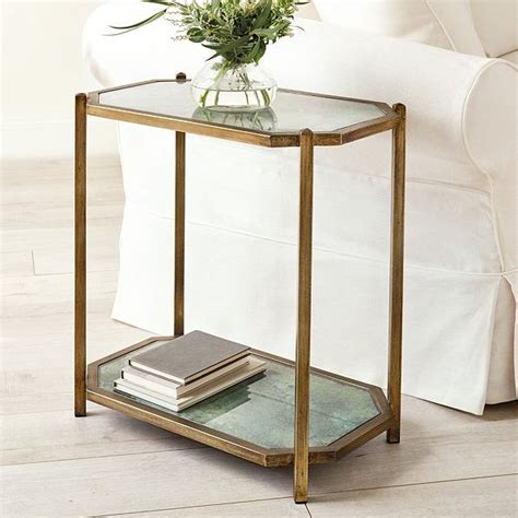 Kendall Rectangle Glass Side Table Glass Side Tables Furniture
