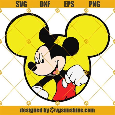 Disney Mickey Mouse Svg Mickey Head Svg Png Cricut Silhouette