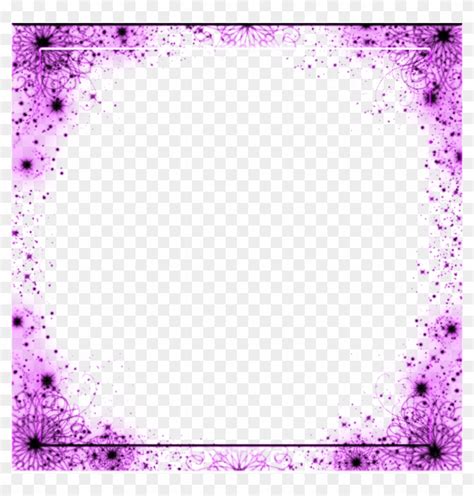 Mq Purple Glitter Frame Frames Border Borders Hd Png Download