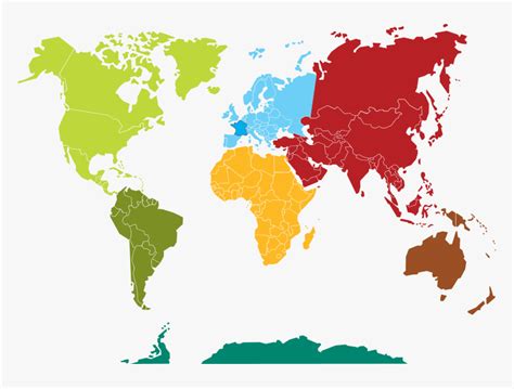 Carte Du Monde Continents Png Download World Map Transparent Png