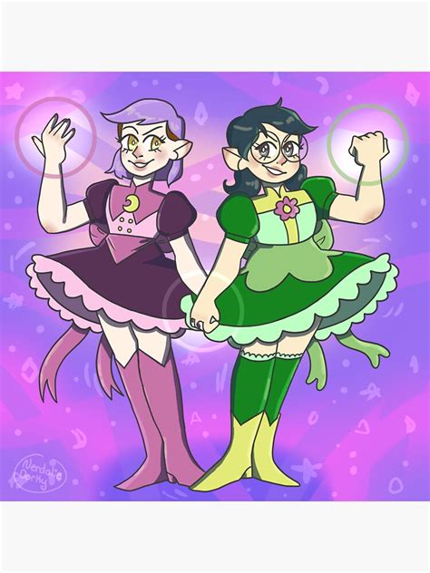 Magical Girls Amity And Willow Sticker For Sale By Nerdalie Dorky