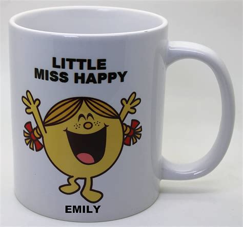 Personalised Little Miss Happy Mug Little Miss Mugs Uk