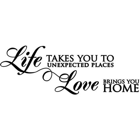 Love Brings You Home Wall Decal 20 Liked On Polyvore Featuring Home