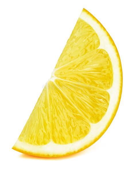 Lemon Fruit Slice Isolated On White Stock Image Image Of Path