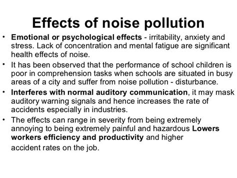 Noise Pollution Harmful Effects Of Noise Pollution