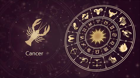 Download A Golden Circle With The Zodiac Sign Cancer Wallpaper