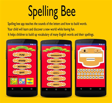 Dana anderson, common sense media. Spelling bee app teaches the sounds of the letters and how ...
