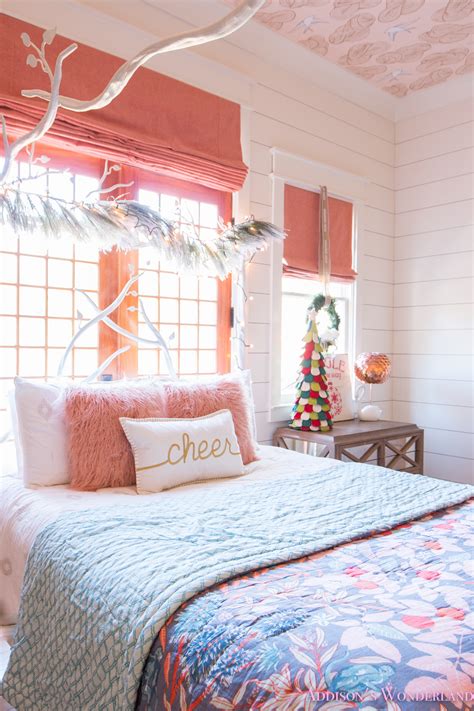 See more ideas about bedroom decor, decor, home. A Little Christmas Decor in Addison's Coral Girl's Bedroom ...