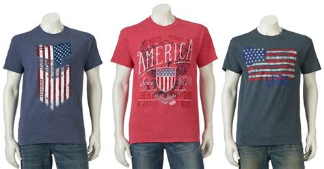 Kohl Mens Patriotic T Shirts Only 255 Each When You Buy Five