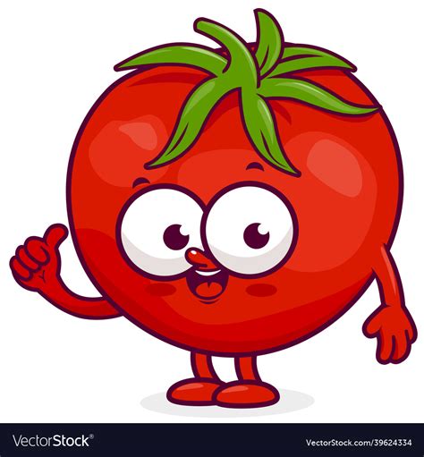 Cartoon Tomato Character Royalty Free Vector Image