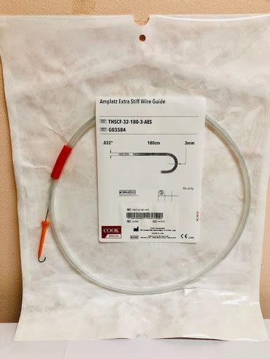 G03584 Safe T J Amplatz Extra Stiff Extra Stiff Curved Ptfe Coated Stainless Steel Thscf 32