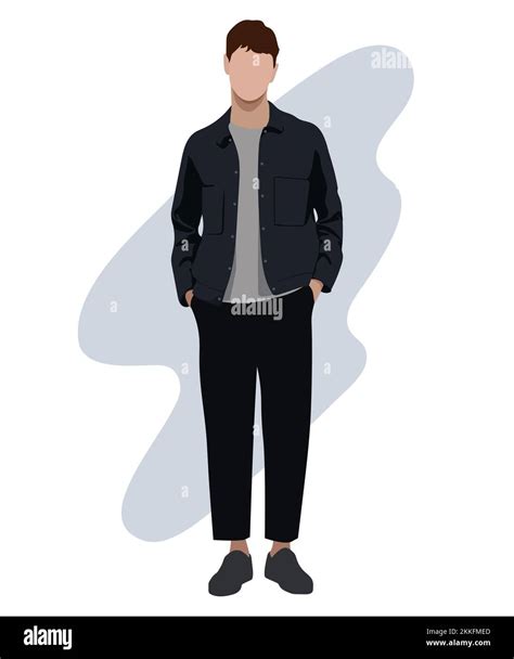 Stylish Man Cartoon Male Characters Men In Fashion Clothes Flat