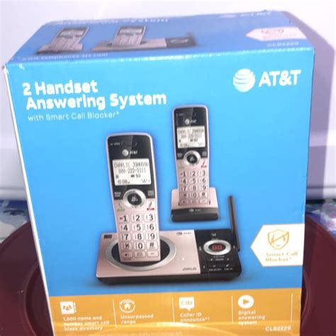 Atandt Cl82229 2 Handset Answering System With Smart Call Block Rose Gold