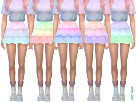 Pastel Frilly Skirts By Wickedkittie At Tsr Sims 4 Updates