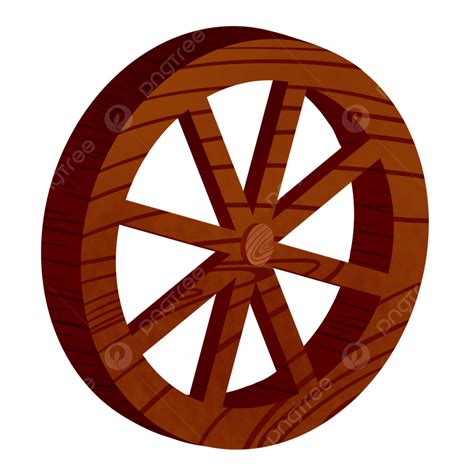 Brown Wooden Wheel Png Vector Psd And Clipart With Transparent