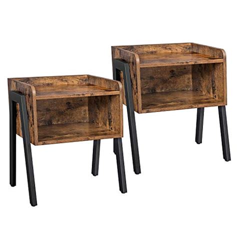 × 15 1/2 h, $640. VASAGLE ALINRU Nightstand, Set of 2 Stackable End Table, Side Table for Small Spaces, Industrial ...