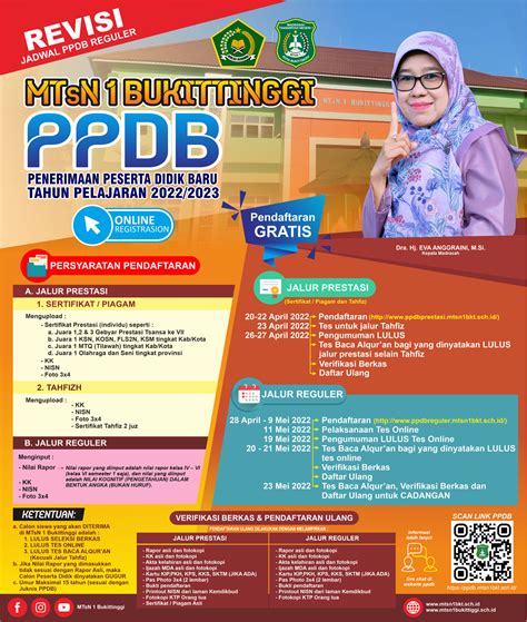 Brosur Ppdb Mtsn 1 Bukittinggi Tahun Pelajaran 20222023