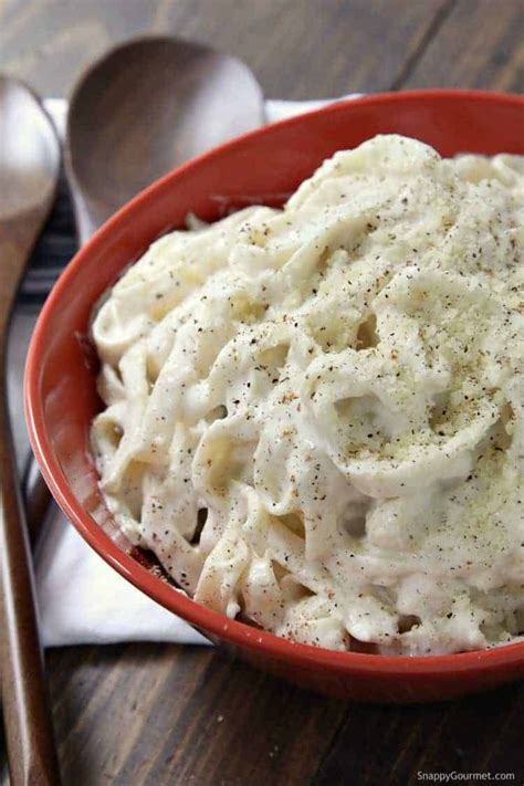 Classic alfredo is very basic, using only parmesan, but i find the cream cheese gives it a nice tang and you can leave it out or swap it for more parmesan cheese. Quick and easy homemade Alfredo Sauce with Cream Cheese ...