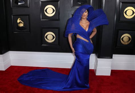 Cardi B Won The 2023 Grammys Red Carpet In Stunning Couture Cutout Gown