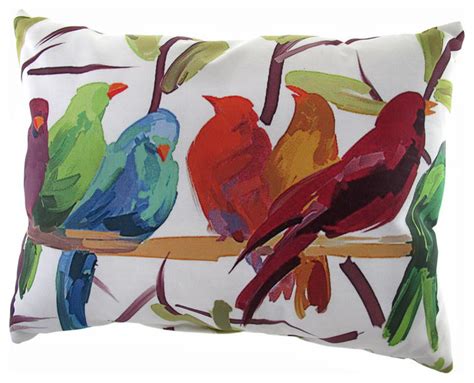 Celebrate the newest arrival with custom birth announcements, stats pillows, name blankets & more! Flocked Together Colorful Birds/Decorative Throw Pillow 24in.X18in. - Outdoor Cushions And ...