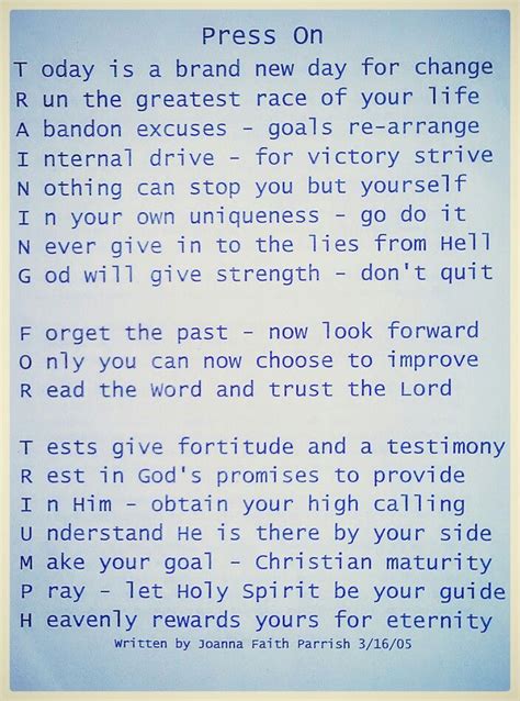 A Poem About Faith And Fortitude The Great Race Brand