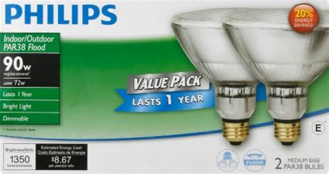 Philips Ecovantage 72 Watt 90 Watt Medium Base Par38 Floodlight Bulbs