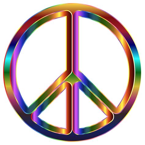 Chromatic Peace Sign Clip Art Image Clipsafari
