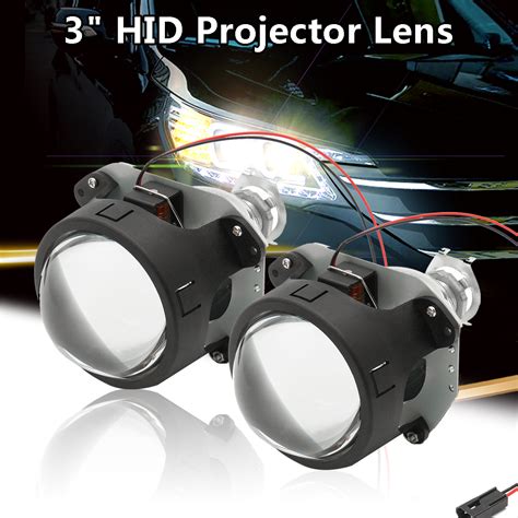 New 3inch Mini Bi Xenon Car Hid Headlights Projector Lens H4 H7 H1 Bulb Retrofit Hi Lo Beam 2pcs
