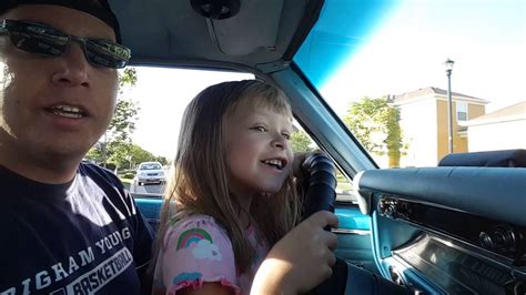 Daddy Daughter Driving Lesson Through The Neighborhood 1967 El Camino