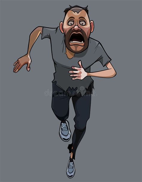 Scared Running Man Clip Art