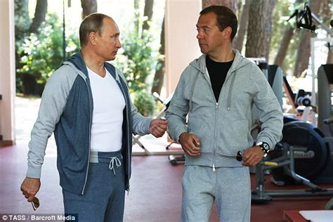 Stoiber, schröder, putin and medvedev in october. Vladimir Putin takes part in a student ice hockey match ...