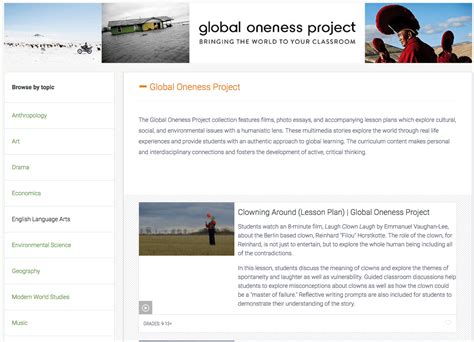 Two Great Resources In One Global Oneness Project And Pbs Learning