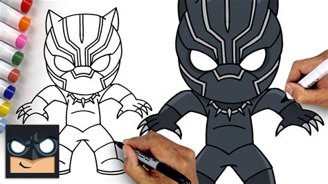 How To Draw Black Panther Wakanda Forever Youtube