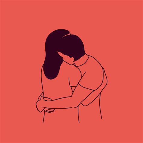 Free Art Couple Hugging Each Other Mixkit