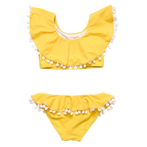 Buy Hello Yellow Flounce Bikini By Snapper Rock Online Snapper Rock