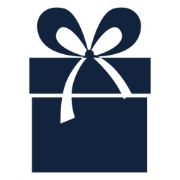 Large Ribbon Gift Box Blue PNG SVG Design For T Shirts