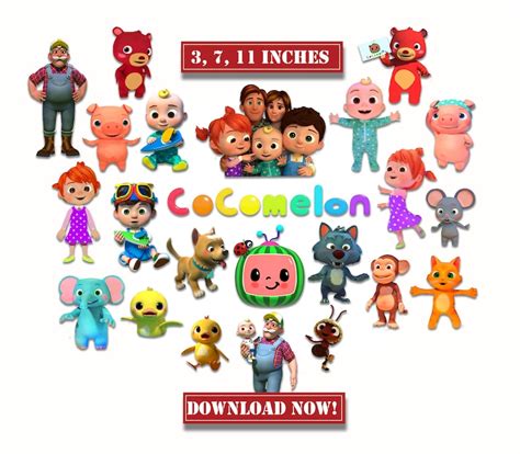 Character Cocomelon Cupcake Toppers Printable