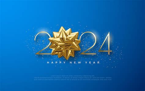 2024년 새해 복 많이 받으세요 디자인 2024년 새해 인사와 축하를 위한 프리미엄 벡터 디자인 프리미엄 벡터