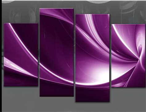 Large Purple Abstract Split Canvas Wall Picture Multi Wall Canvas