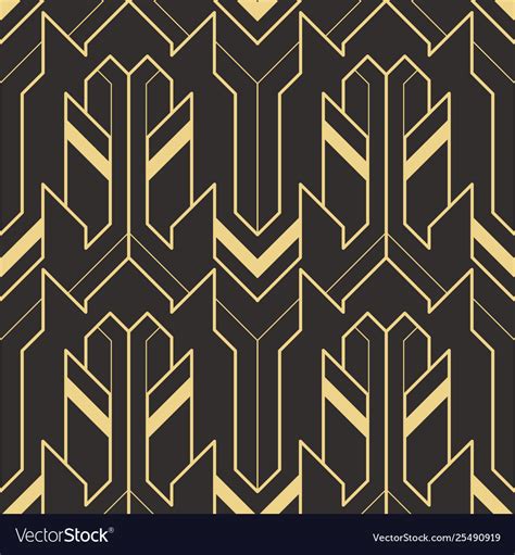 Art Deco Pattern Seamless Royalty Free Vector Image