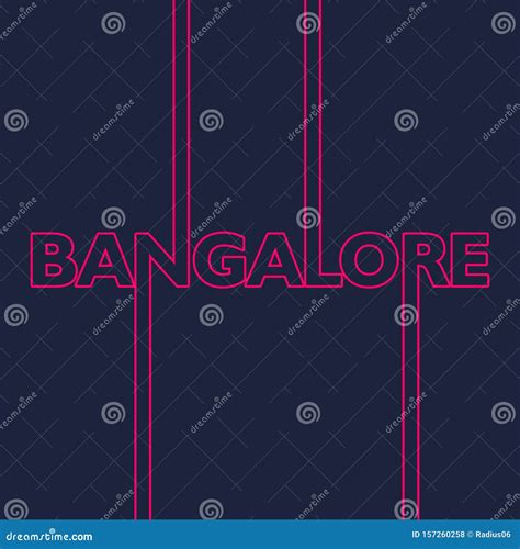 Bangalore City Handwritten Word Text Hand Lettering Calligraphy Text