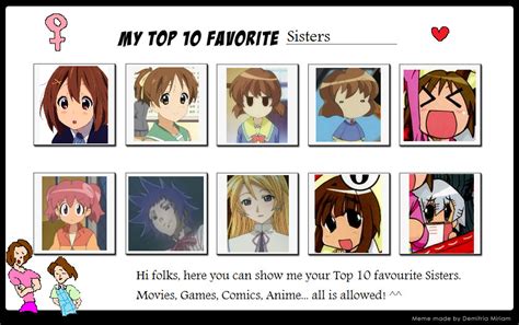 Other Top 10 Sisters By Ajpokeman On Deviantart