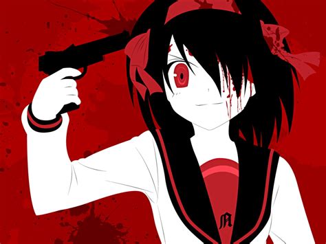 Anime Girl Pointing Gun At Her Head